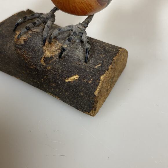 Vtg Mini Hand Painted Carved Wooden Finch Bird Figure Sculpture Folk Art - Picture 10 of 11